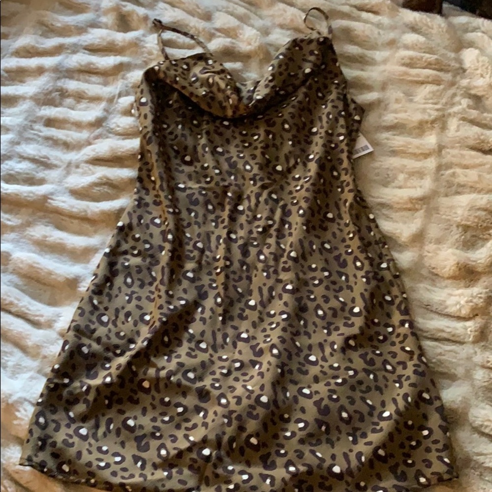 Urban outfitters cheetah slip mini dress
